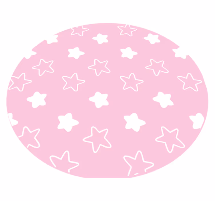 Covoruri vinil rotund model de stea roz - TenStickers
