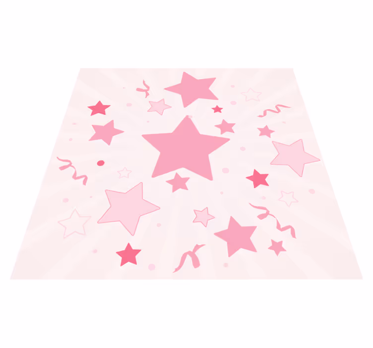 Covor de vinil stele motiv festiv roz - TenStickers