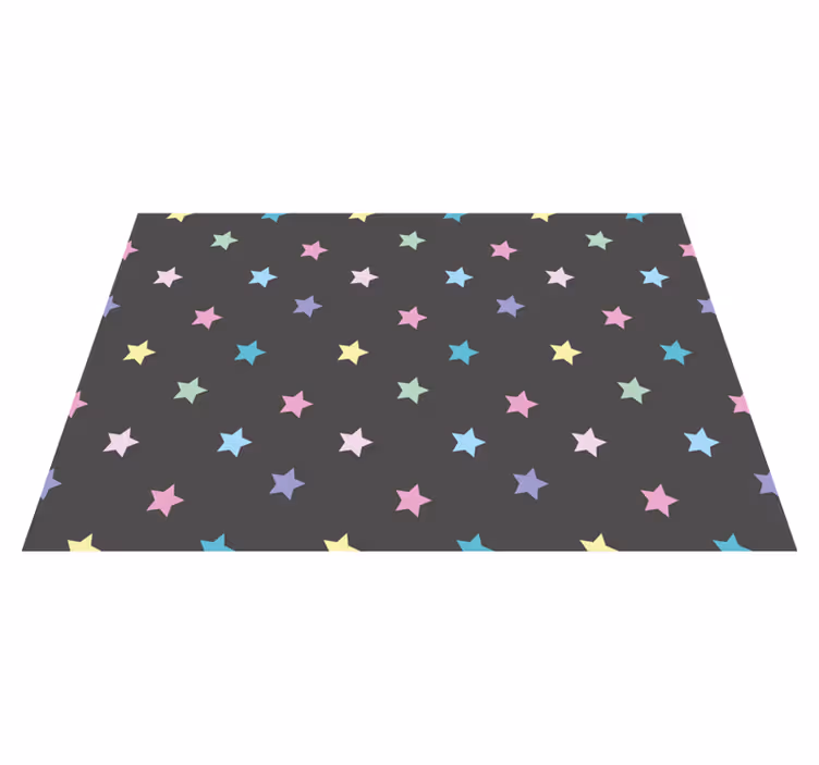 Stele colorate pe un covor de dormitor cu fundal gri - TenStickers