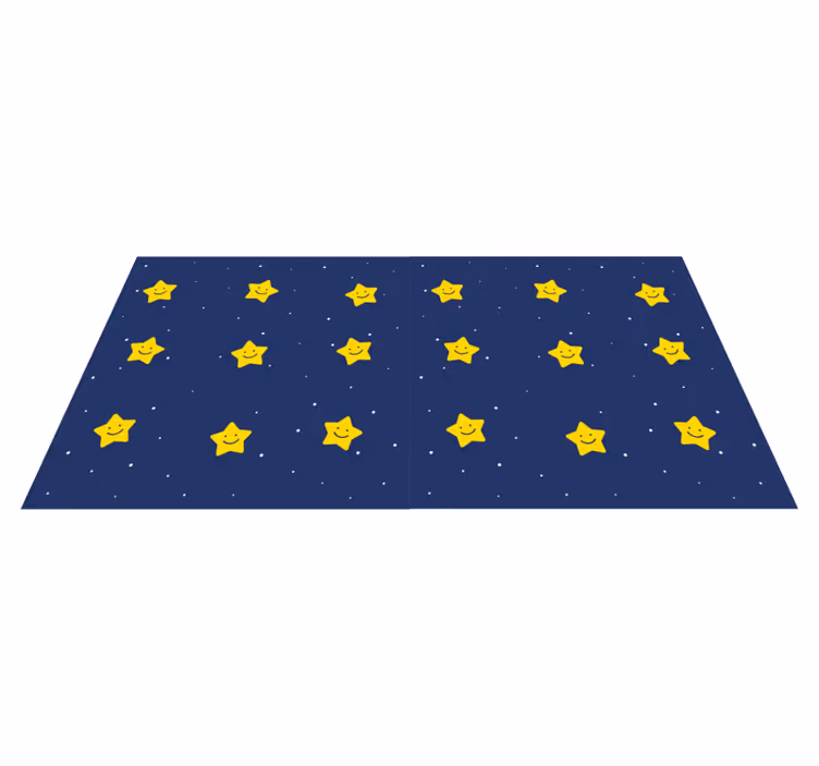 Stele galbene pentru covor dormitor copii - TenStickers