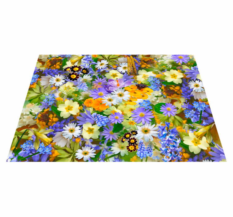 Covor vinil flori și plante concept de floare plină de viață - TenStickers
