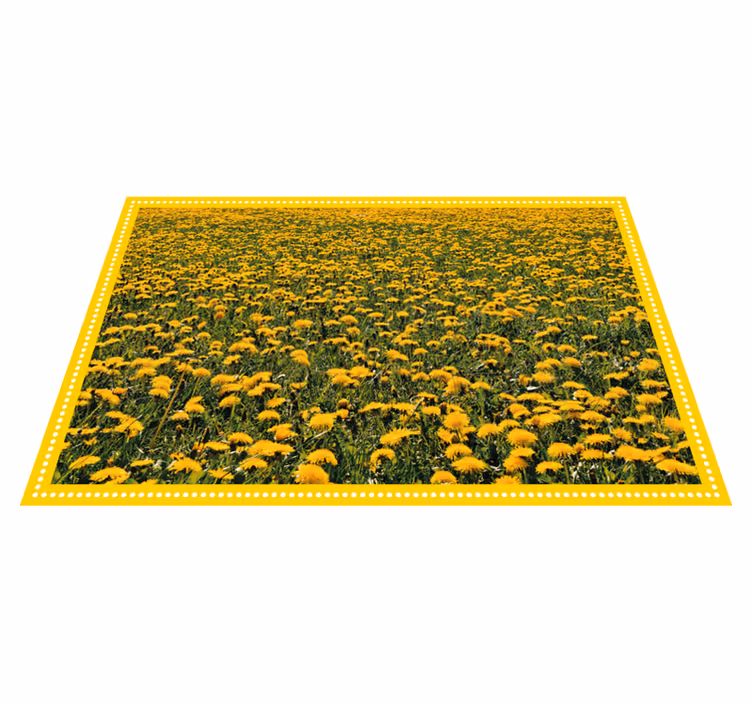 Covor vinil flori și plante câmp de floarea-soarelui - TenStickers
