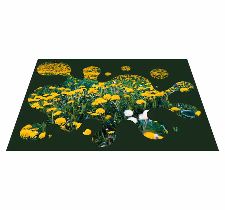 Covor vinil flori și plante câmp de păpădie - TenStickers