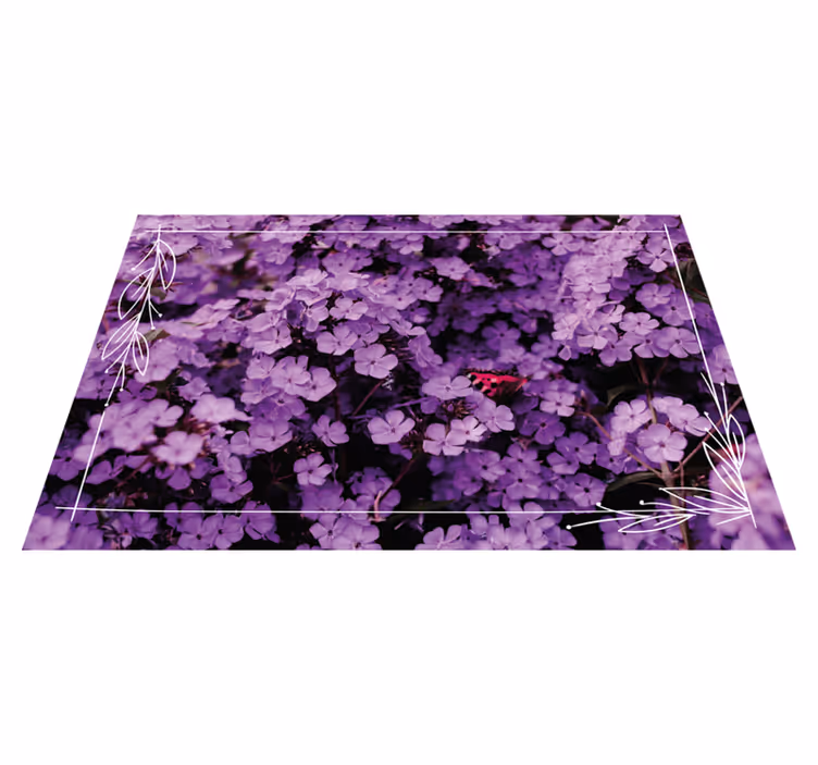 Covor floral câmp de flori mov - TenStickers