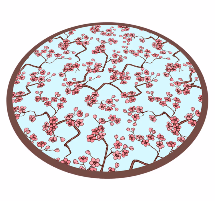 Covor vinil flori și plante model flori de cireș - TenStickers