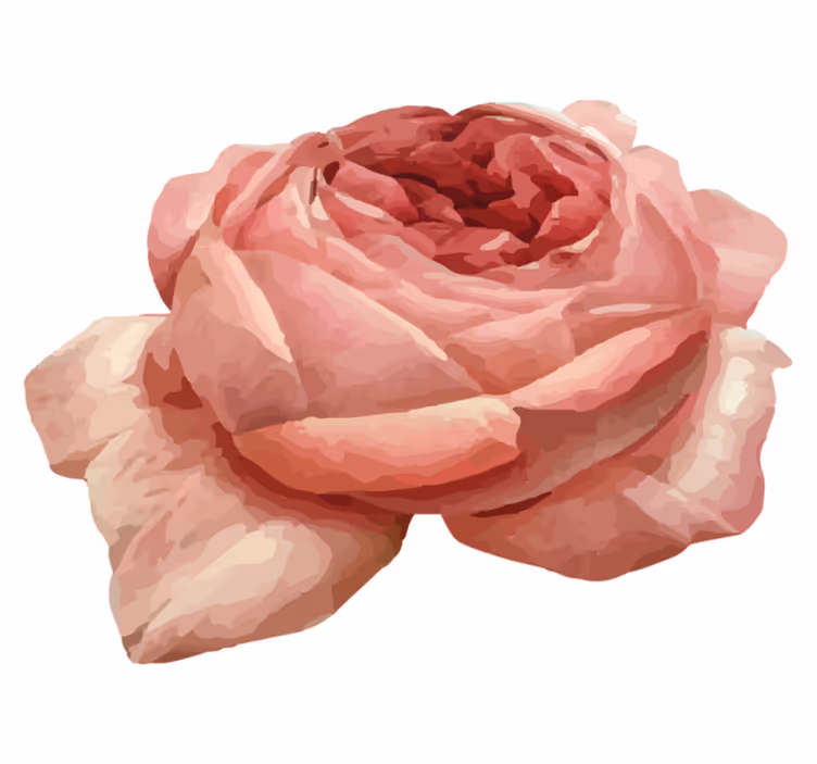Covor vinil flori și plante floare roz luxuriantă - TenStickers