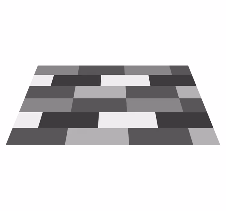 Covor de vinil pentru baie aspectul blocurilor monocrome - TenStickers