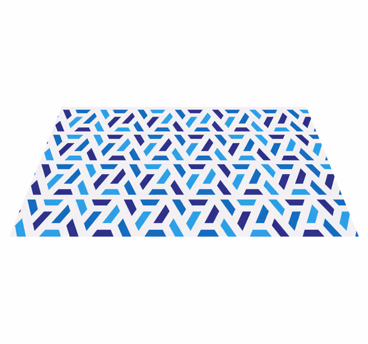 Covor de vinil geometric forme cu model albastru - TenStickers