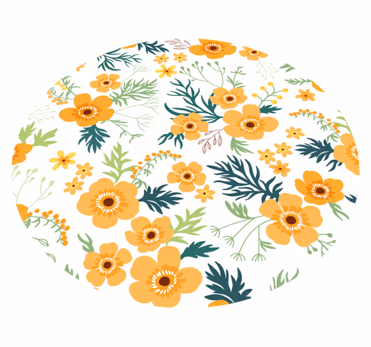 Covor vinil flori și plante model de buchet floral - TenStickers