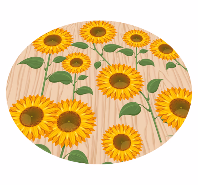 Covor vinil flori și plante buchet de floarea-soarelui - TenStickers