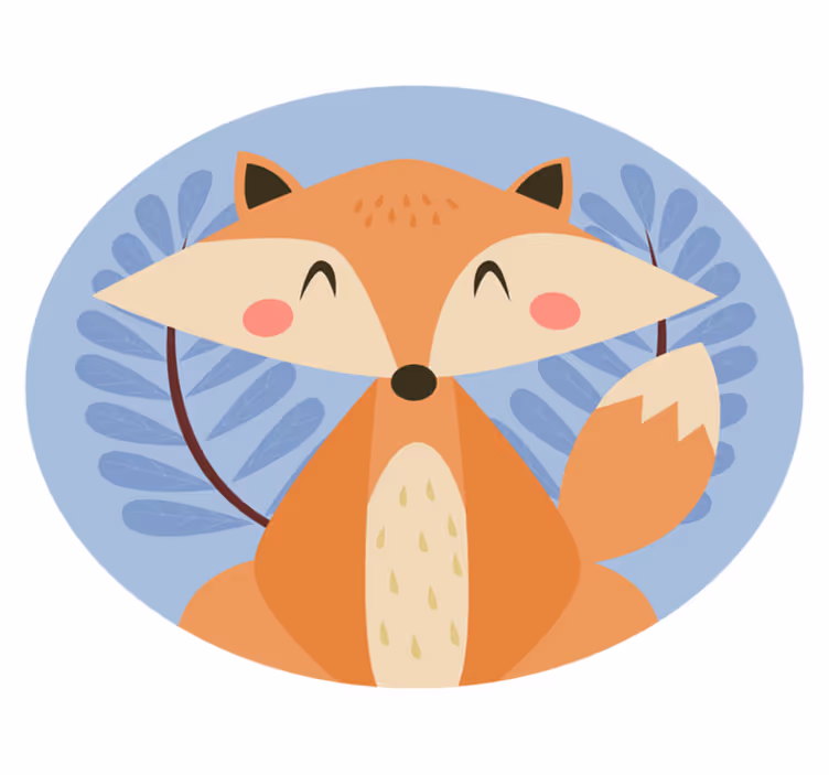 Covor inteligent vulpe pastel culori animale - TenStickers
