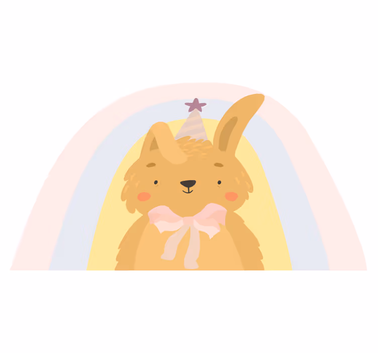 Covor de vinil pentru copii cu iepuraș adorabil - TenStickers