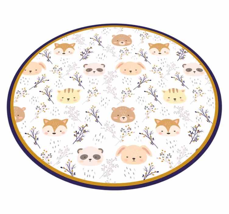 Covor de vinil pentru copii creaturi adorabile ale pădurii - TenStickers