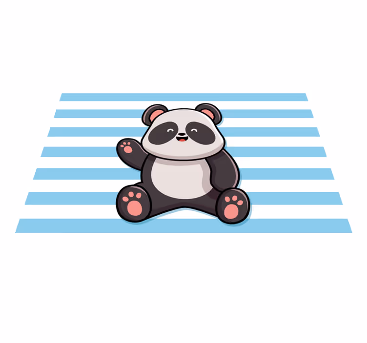 Covor de vinil pentru copii design jucăuș de panda - TenStickers