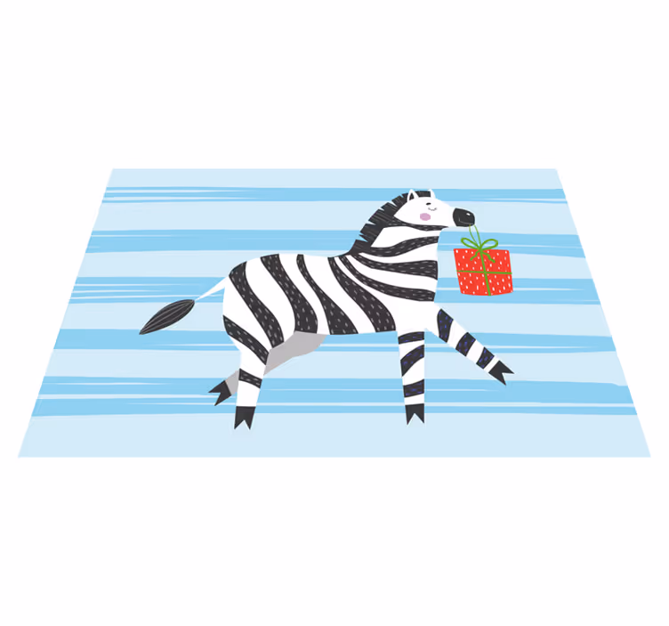 Covor vinil animal zebră cu cadou - TenStickers
