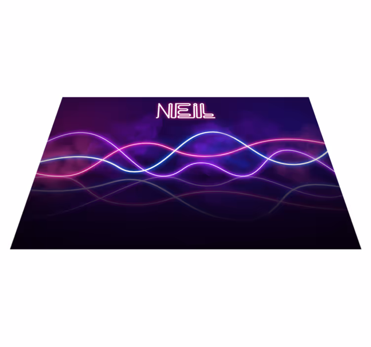 Covor de vinil cu nome afișaj cu lumini de neon - TenStickers