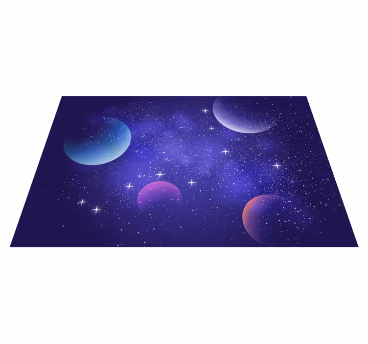 Covor de vinil stele scena spațială cosmică - TenStickers