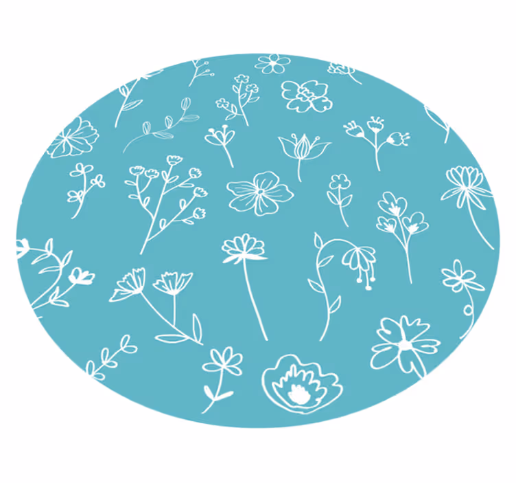 Covor vinil flori și plante ilustrații elegante - TenStickers