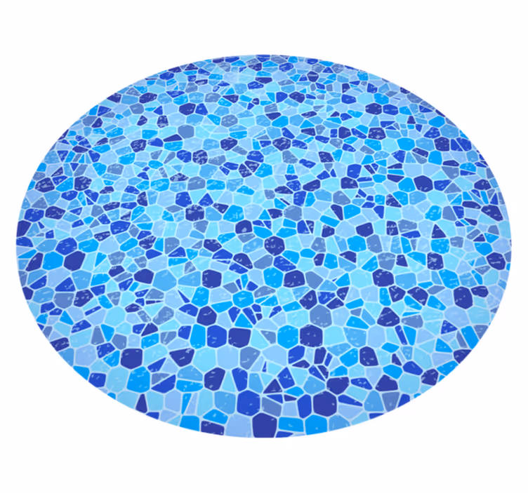 Covor de vinil marmura textură mozaic albastru - TenStickers