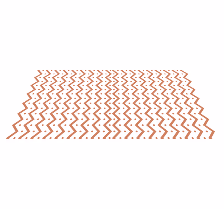 Covor de vinil geometric zigzag și puncte - TenStickers