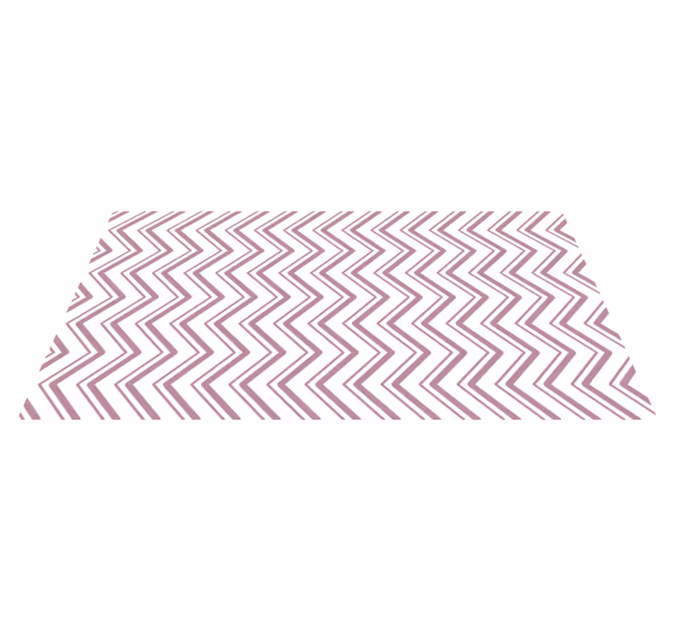 Covor elegant în stil zigzag alb și roz - TenStickers