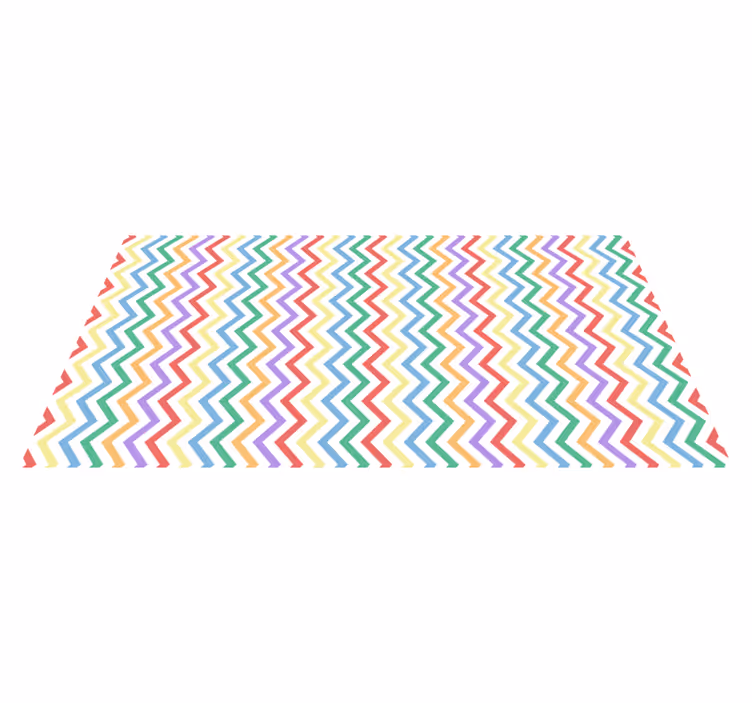 Covor de vinil geometric motiv vibrant în zig-zag - TenStickers