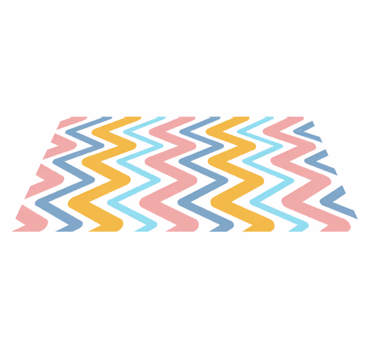 Covor de vinil geometric concept de zig-zag plin de viață - TenStickers