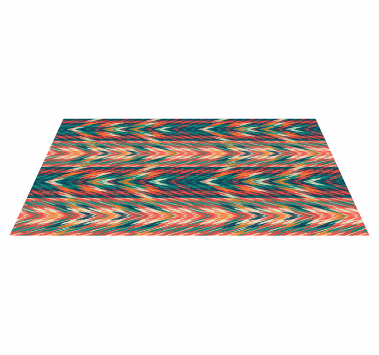 Covor artistic dormitor colorat în zigzag - TenStickers