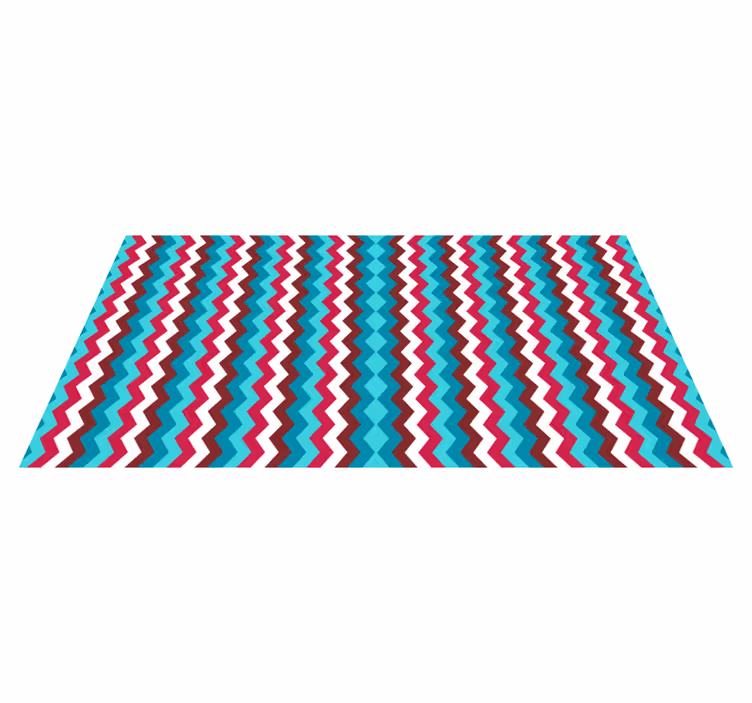 Covor de vinil geometric model de undă în zig-zag - TenStickers