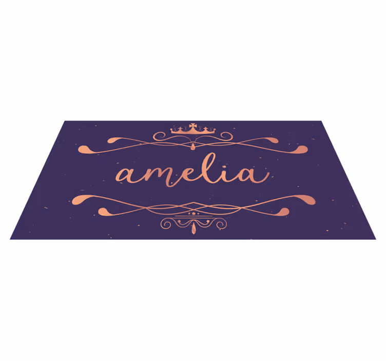 Covor de vinil cu nome covoraș cu nume personalizat - TenStickers