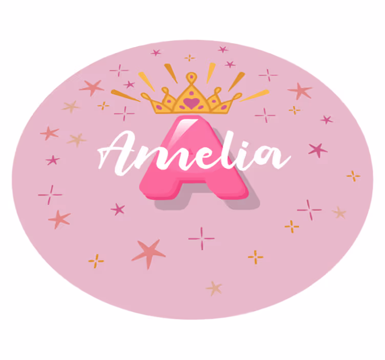 Alții covor de vinil nume personalizat prințesă - TenStickers