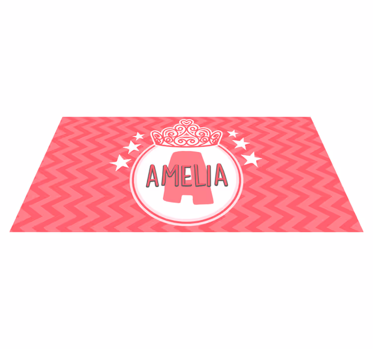 Alții covor de vinil emblemă a numelui prințesei - TenStickers