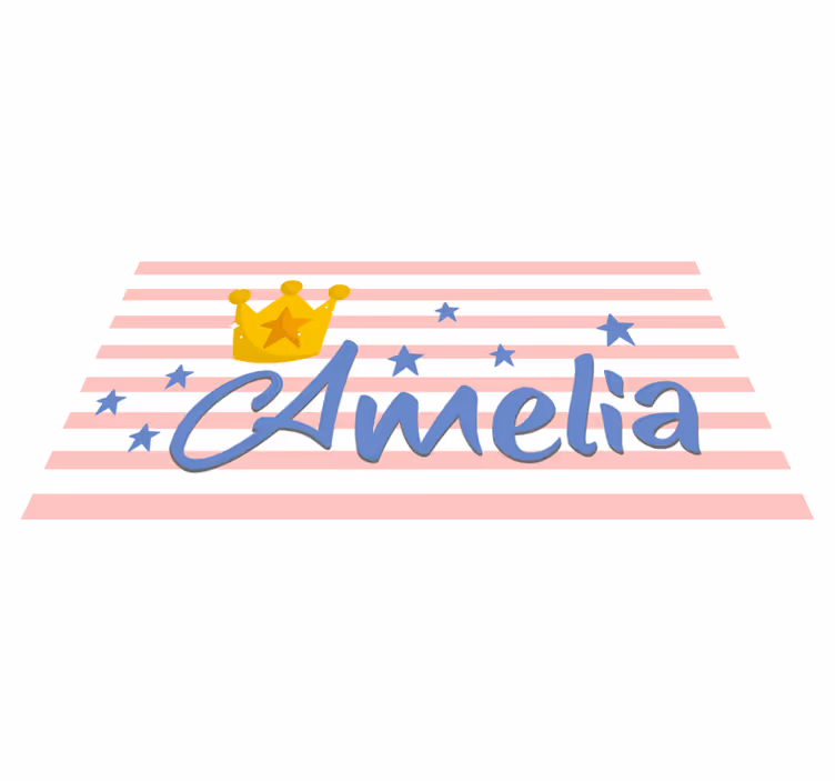 Alții covor de vinil coroană și stele personalizate - TenStickers