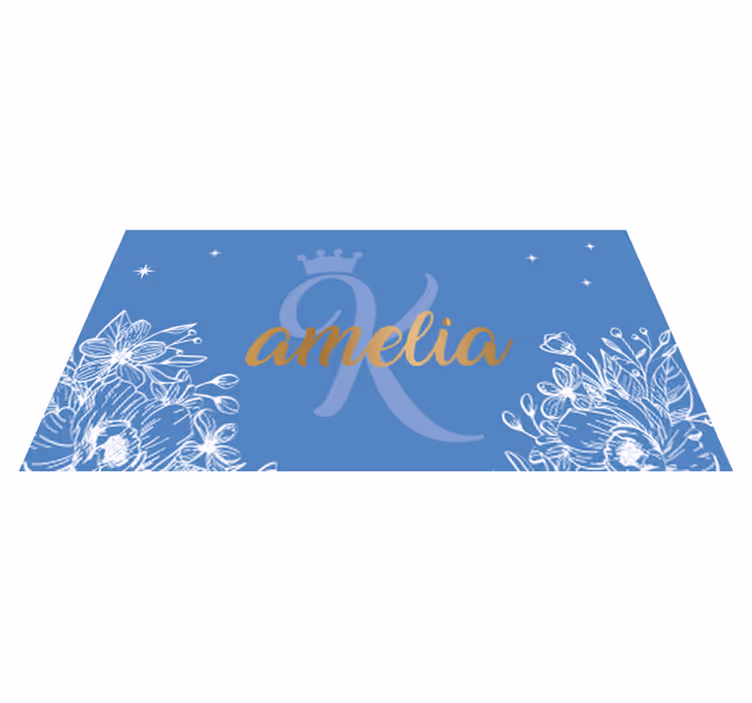 Covor de vinil Adolescenți numele și inițiala florii - TenStickers