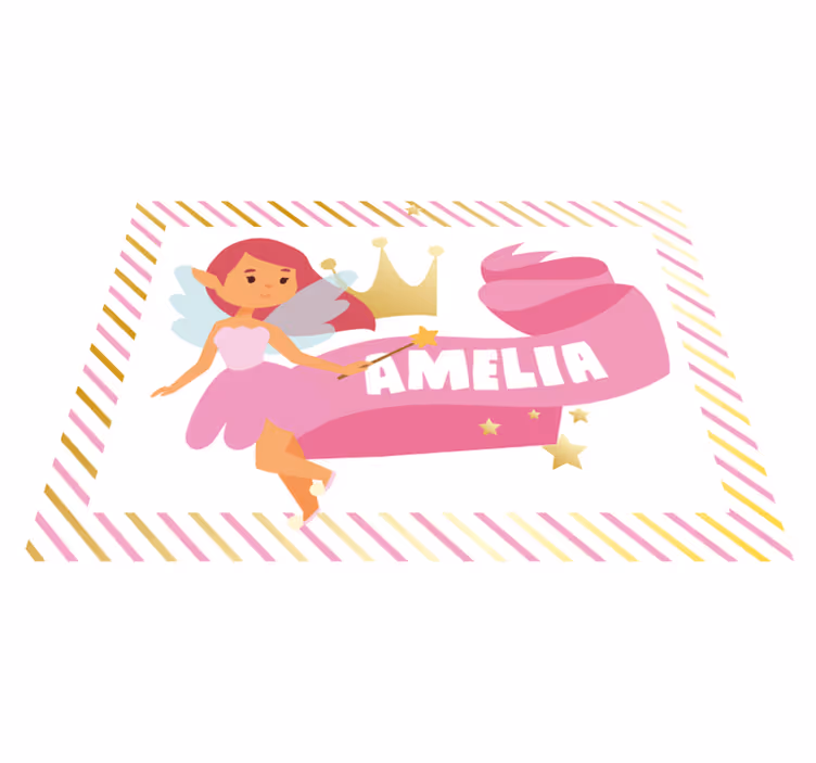 Alții covor de vinil prințesă de zână personalizată - TenStickers