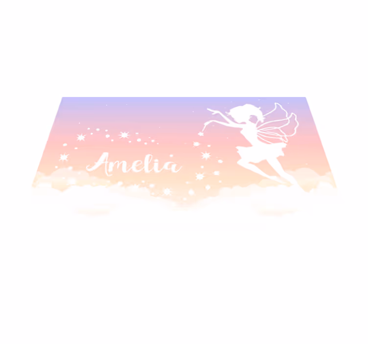 Covor de vinil cu nome nor de zână personalizat - TenStickers