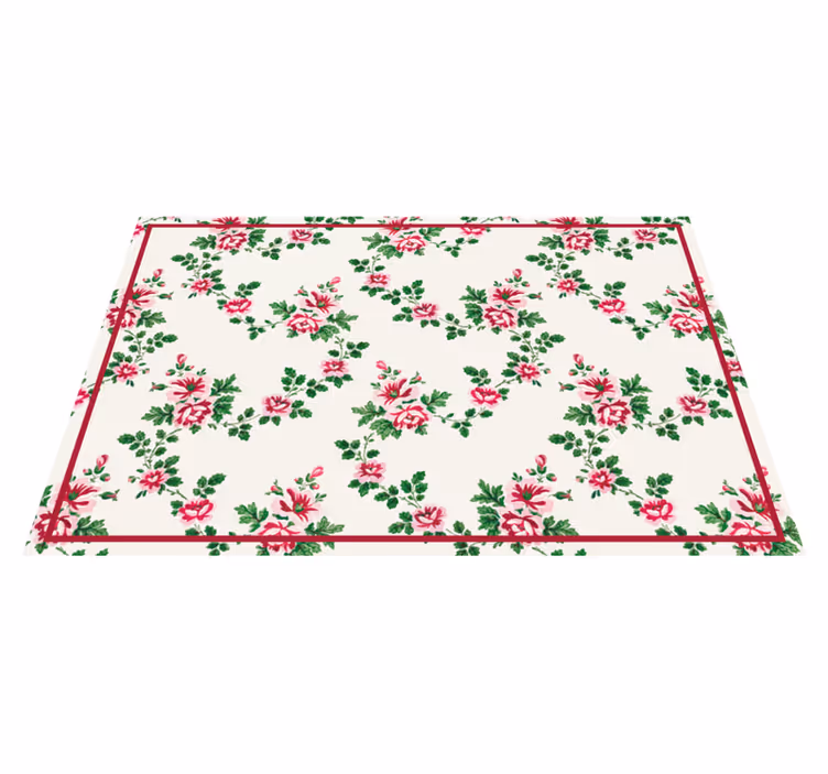 Covor vinil flori și plante cu motive florale - TenStickers