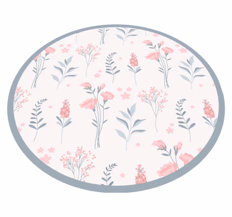 Covor vinil flori și plante model elegant înflorit - TenStickers