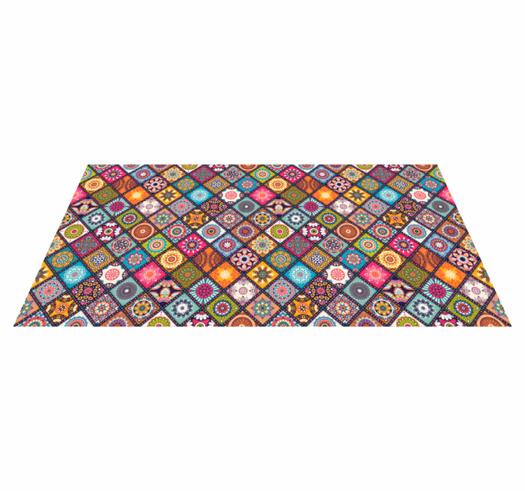 Covor vinil efect de țiglă decorativ vibrant - TenStickers