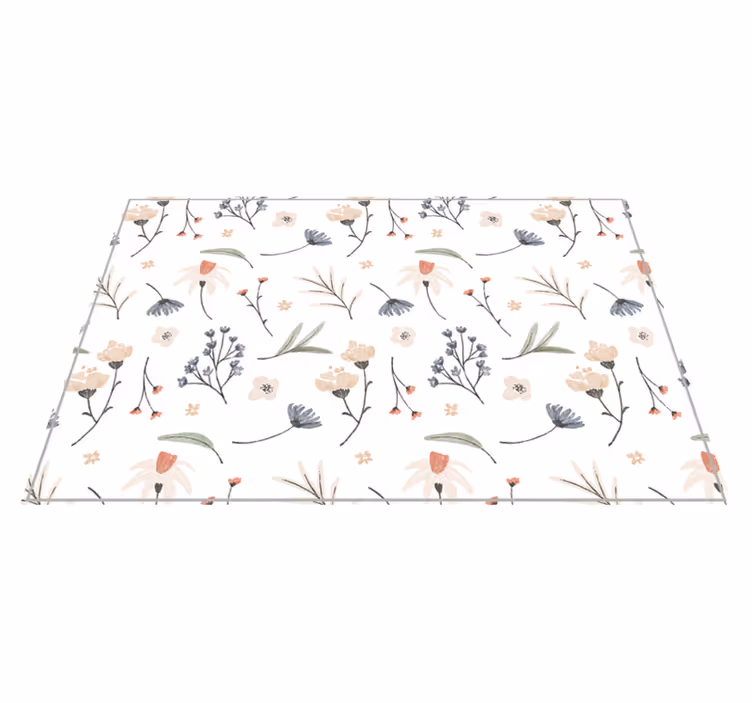 Covor floral cu acuarelă - TenStickers
