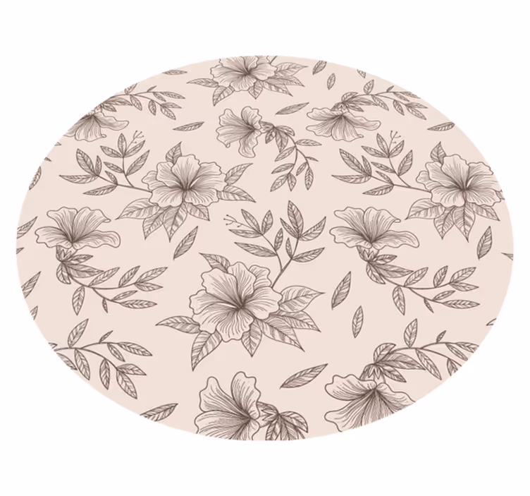 Covor vinil flori și plante conceptul de schiță botanică - TenStickers