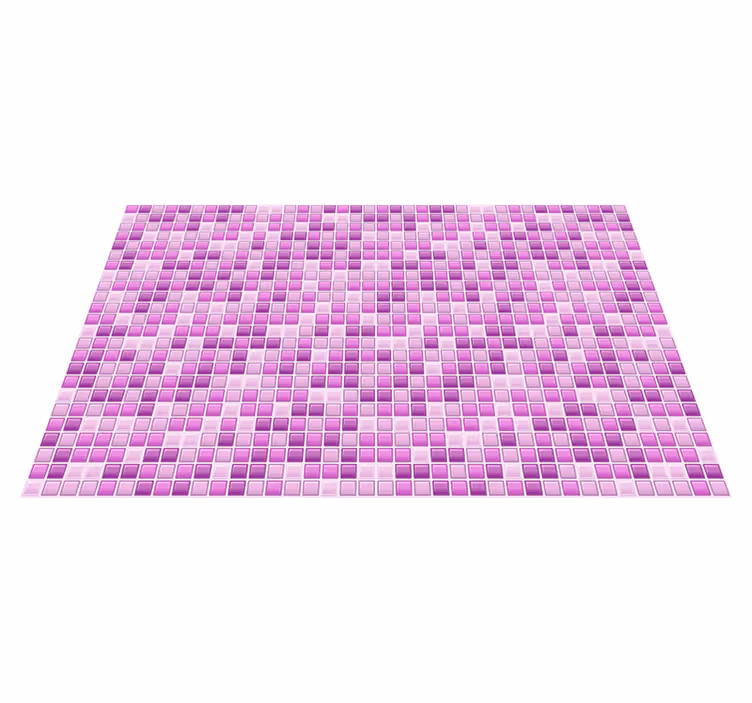 Covor vinil efect de țiglă mozaic cu nuanțe de violet - TenStickers