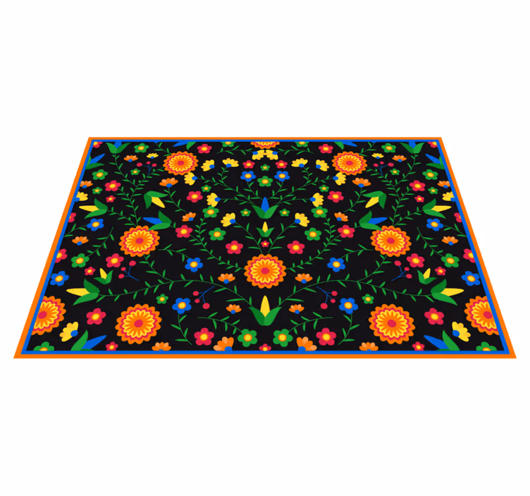 Covor vinil flori și plante culori vibrante motiv - TenStickers