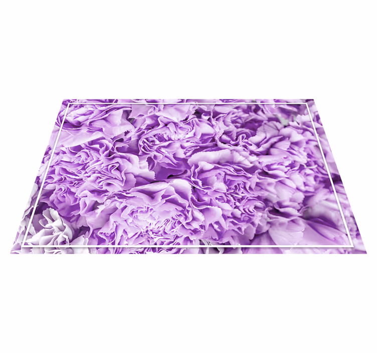 Covor vinil flori și plante flori violet vibrante - TenStickers