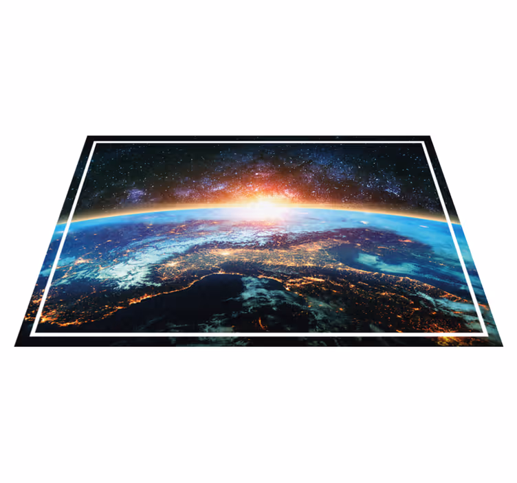 Covor de vinil harta lumii vedere planetară - TenStickers