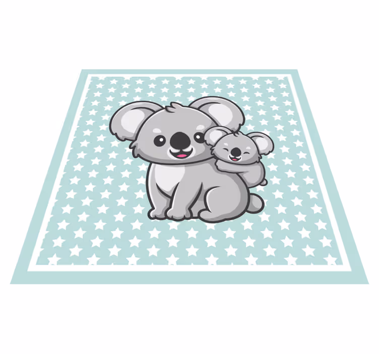 Covor de vinil pentru copii mamă și pui de koala - TenStickers