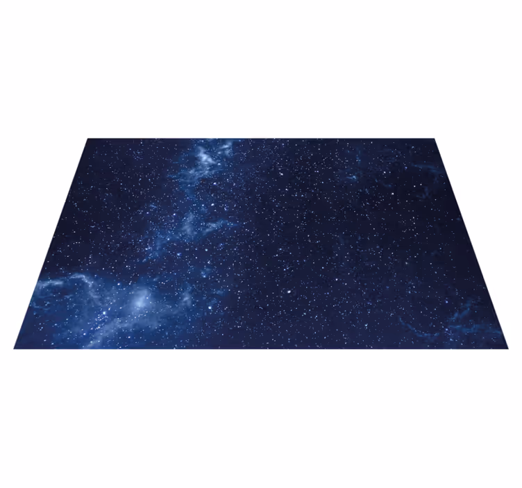 Spațiu și stele cu covor de living cu linie albă - TenStickers