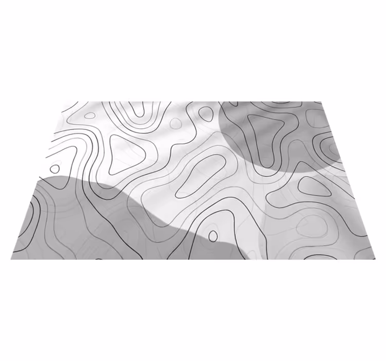 Diferite linii de culori covor abstract de sufragerie - TenStickers