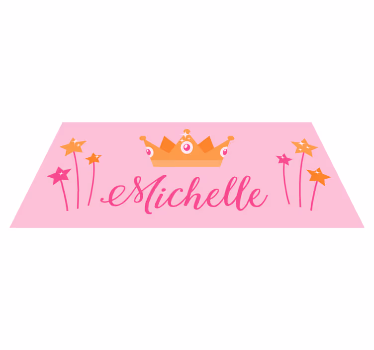 Coroana roz nume personalizabil mat personalizat - TenStickers