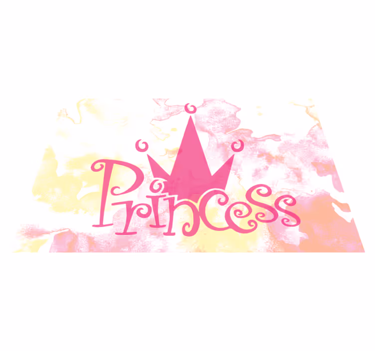 Coroana printesa roz mat personalizat - TenStickers